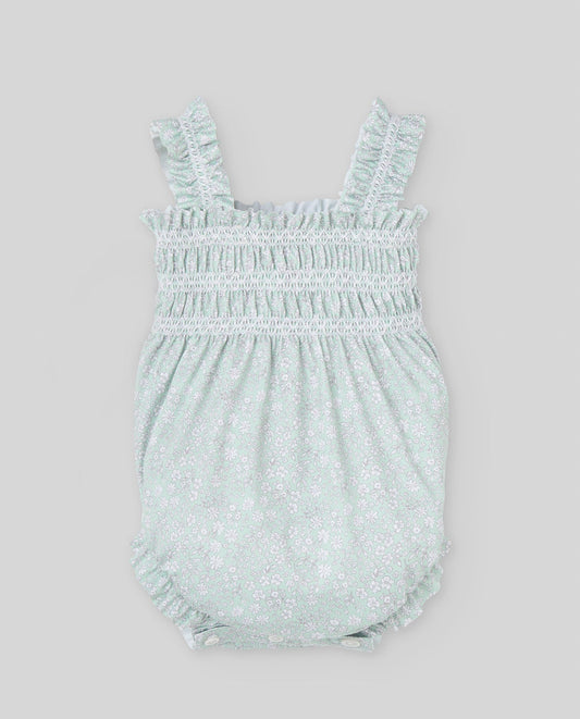 SALOPETTE VERDE CON FANTASIA NEONATA PAZ RODRIGUEZ - Angel Luxury