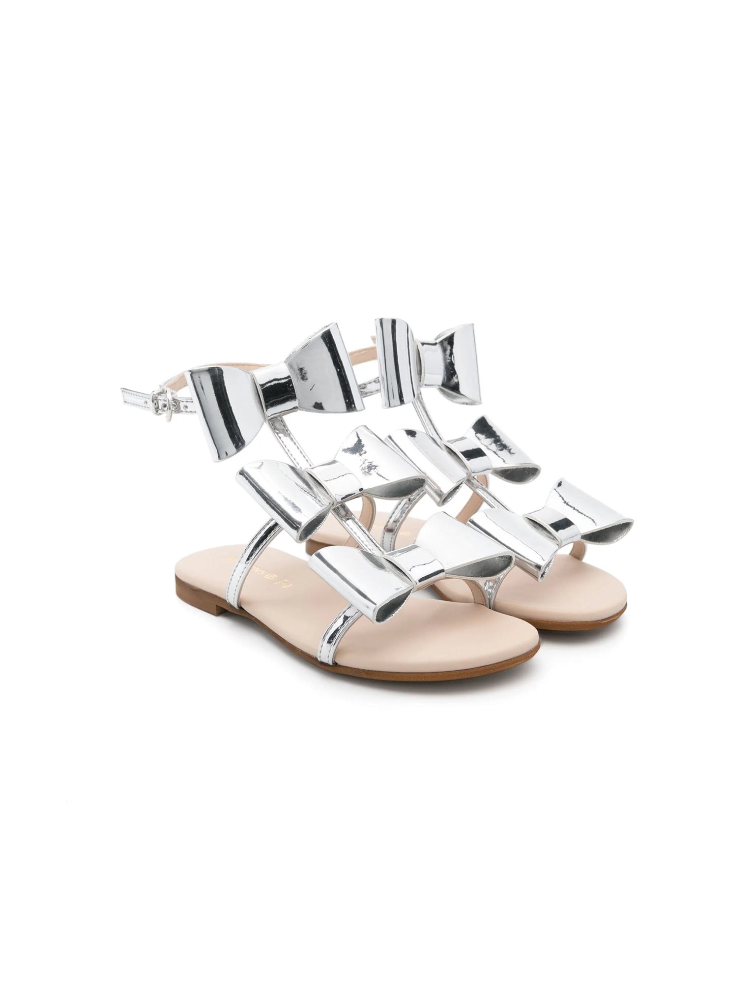 SANDALO ARGENTO CON FIOCCO FLORENS - Angel Luxury