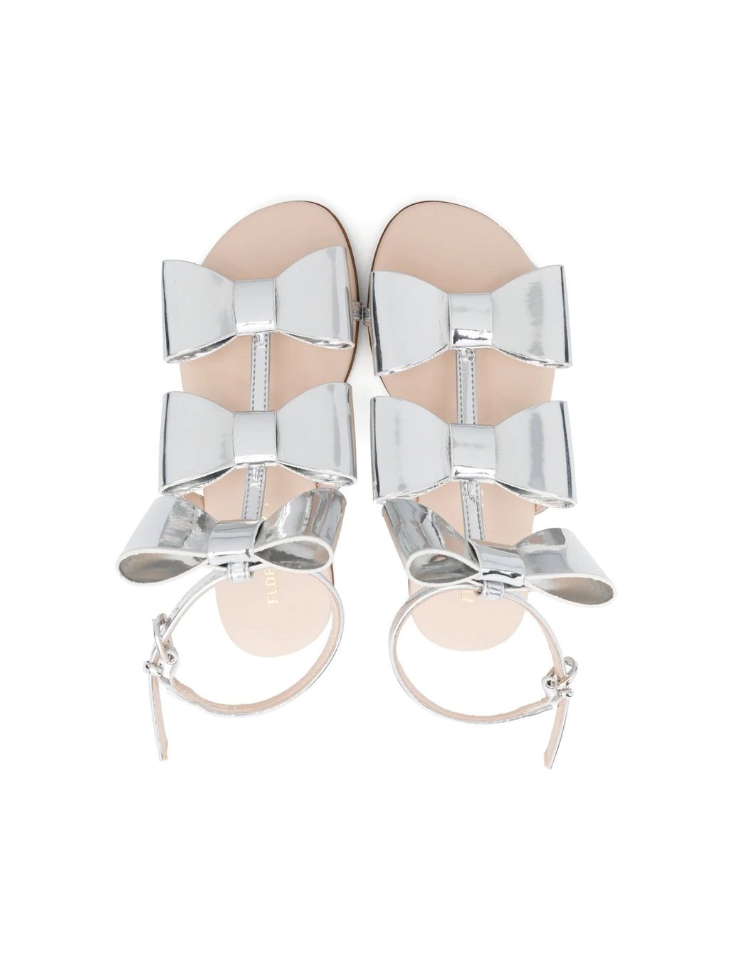 SANDALO ARGENTO CON FIOCCO FLORENS - Angel Luxury