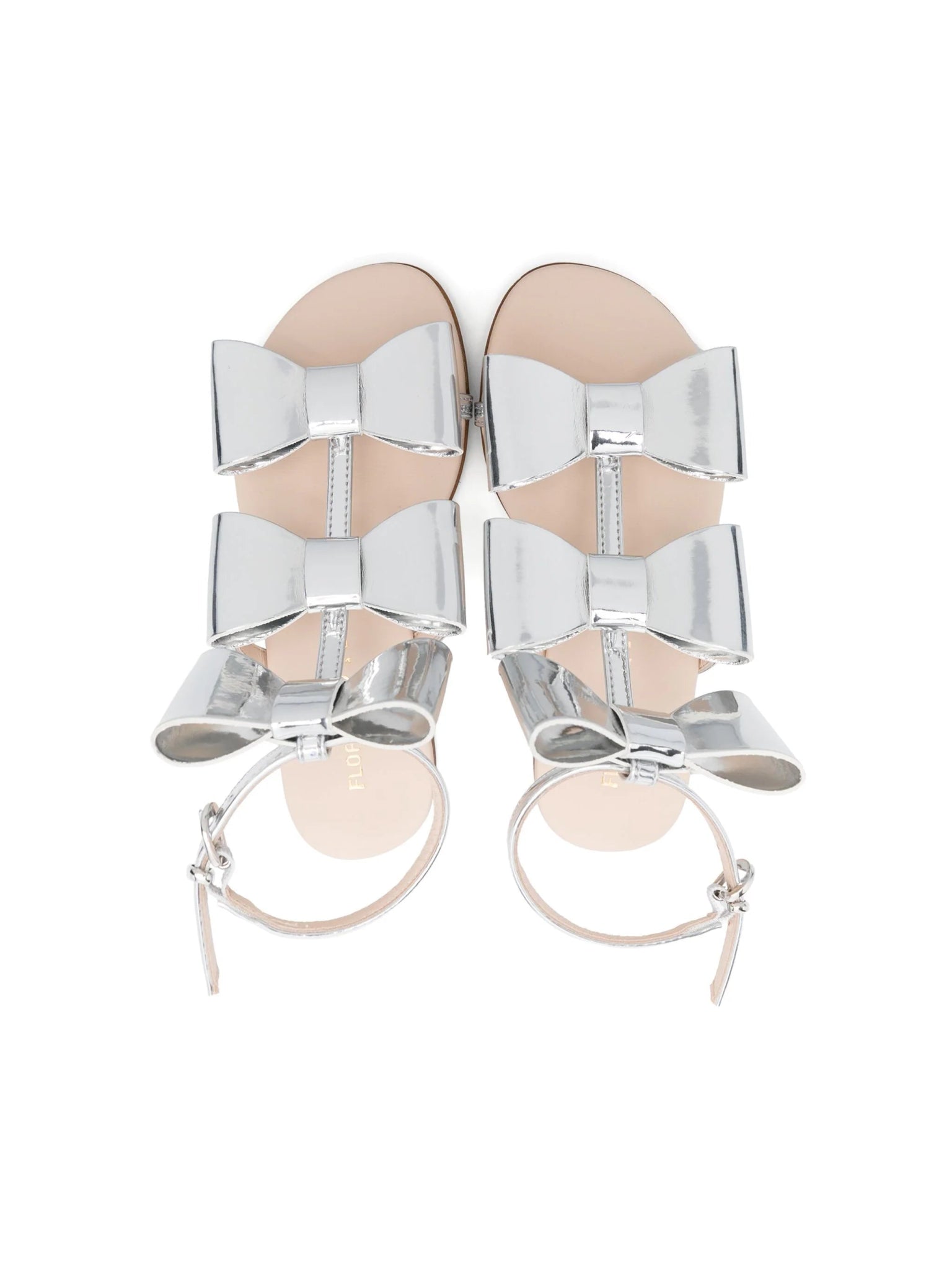 SANDALO ARGENTO CON FIOCCO FLORENS - Angel Luxury