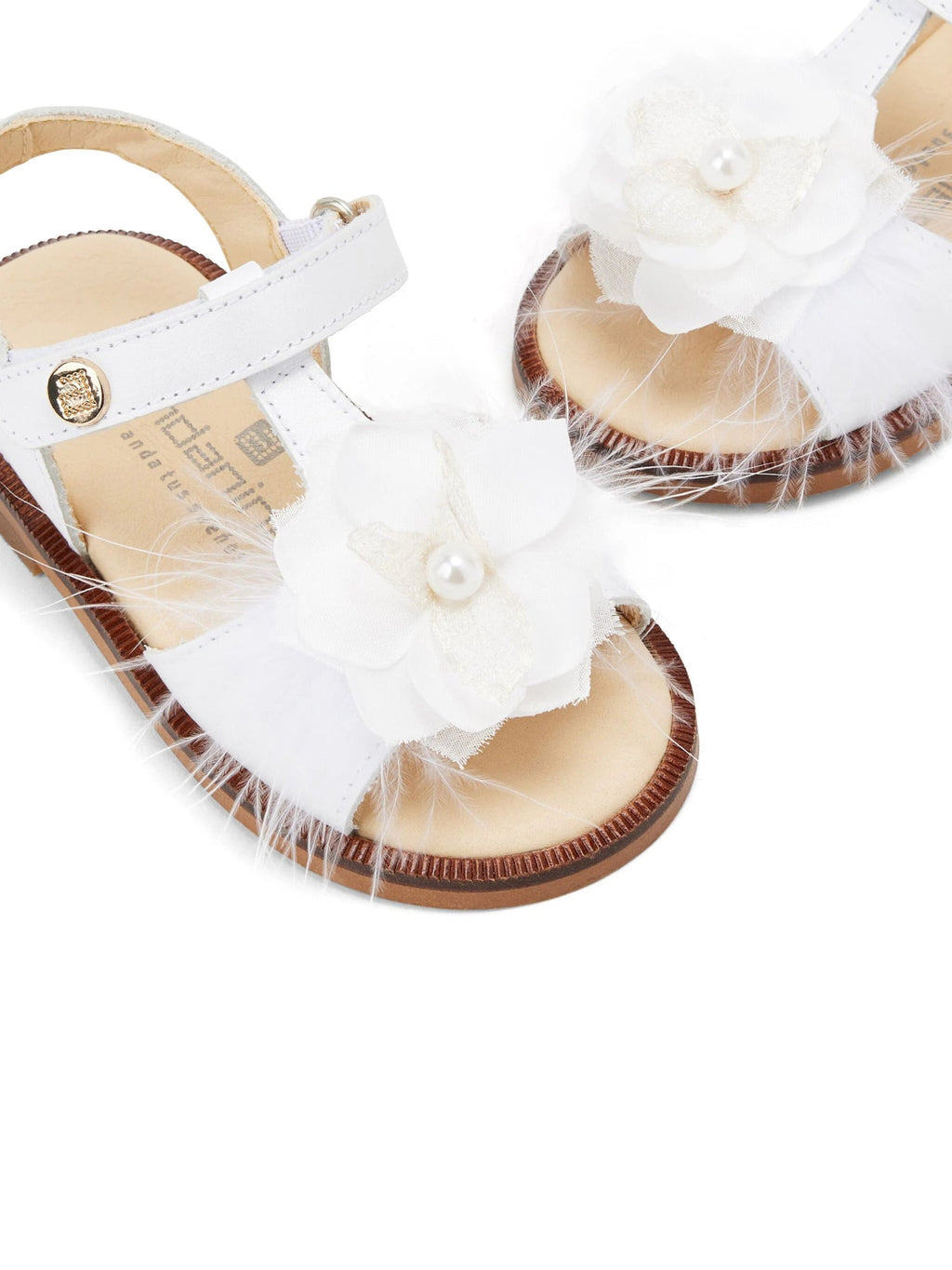 SANDALO CON FIORE BIANCO ANDANINES - Angel Luxury