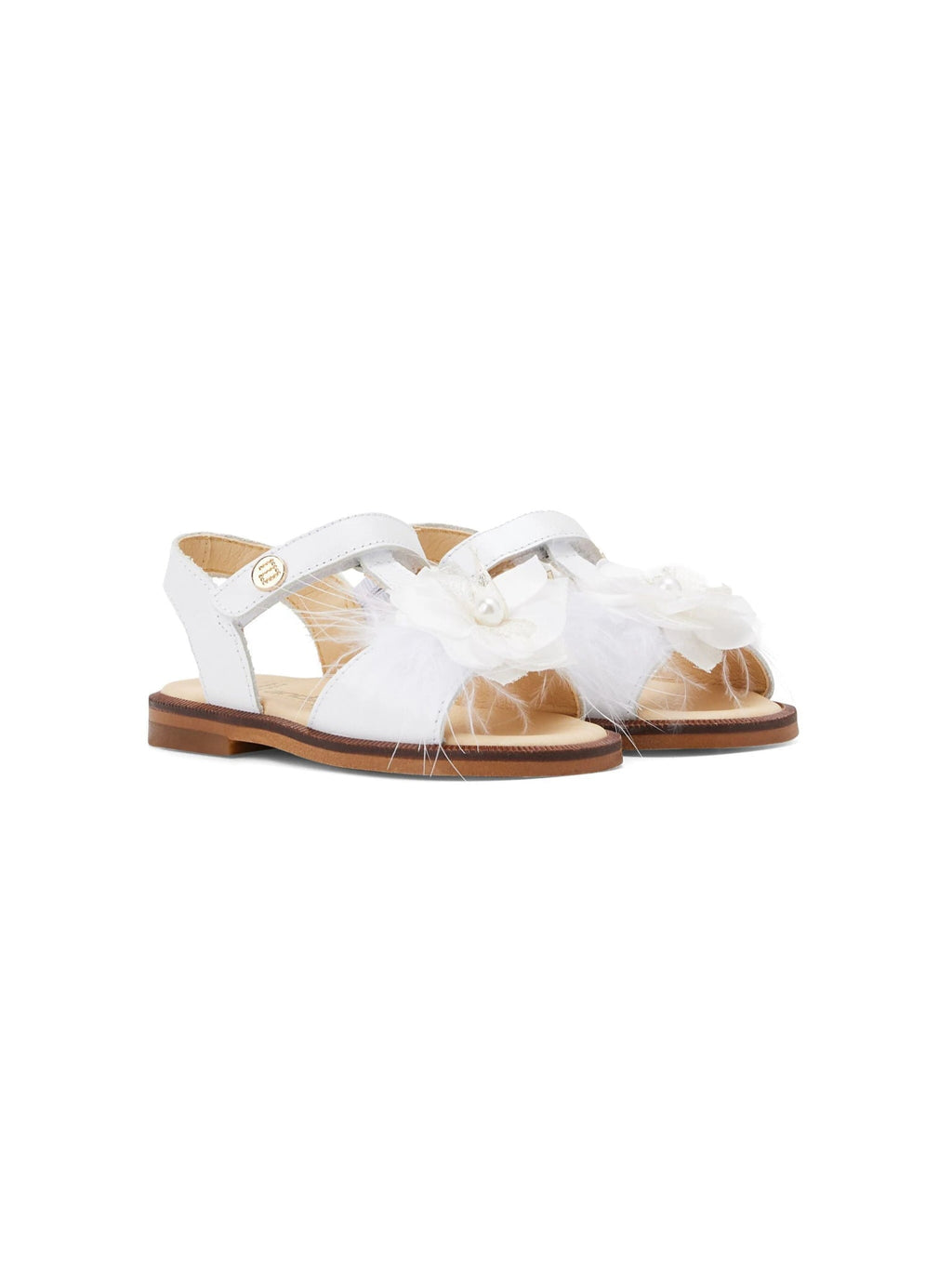 SANDALO CON FIORE BIANCO ANDANINES - Angel Luxury