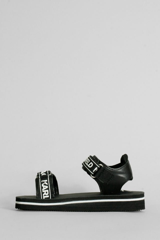 Sandalo Karl Lagerfeld nero con strappo - Angel Luxury