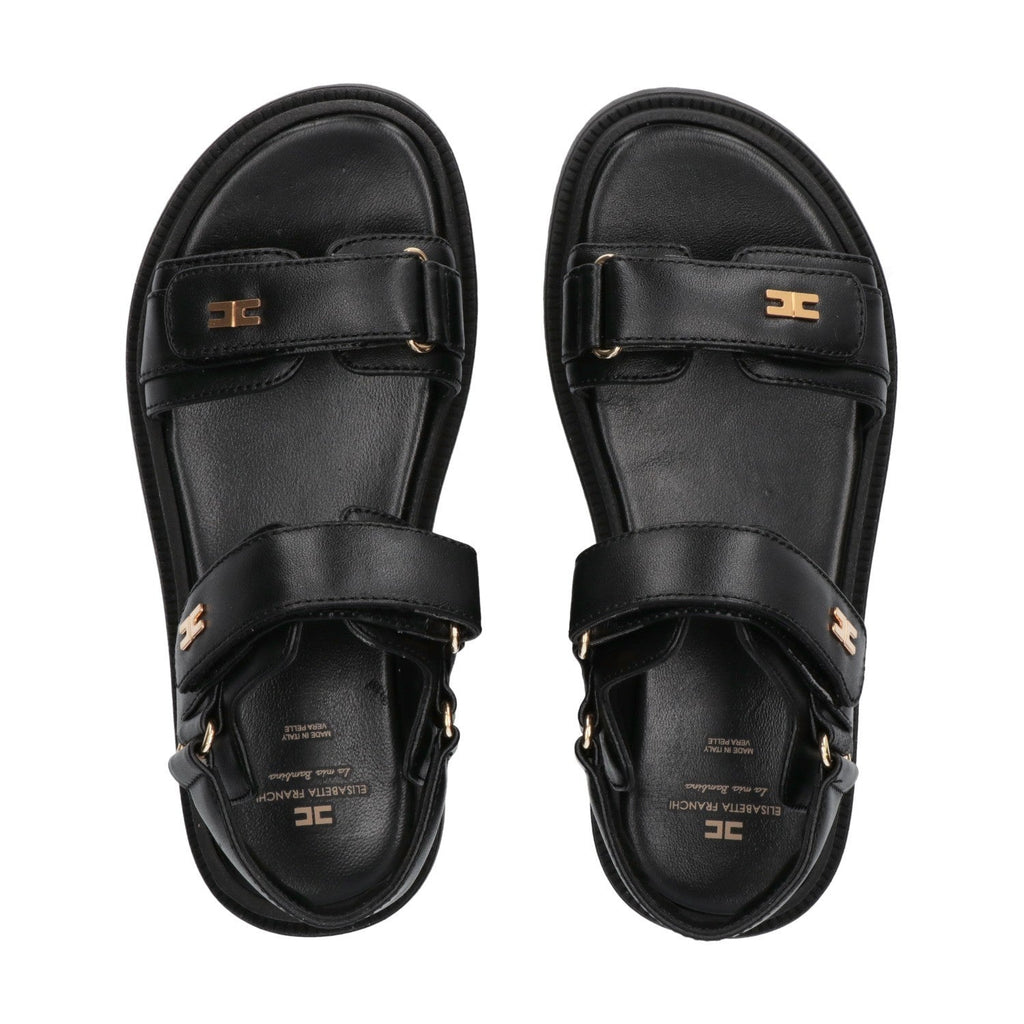 SANDALO VELCRO NERO ELISABETTA FRANCHI - Angel Luxury
