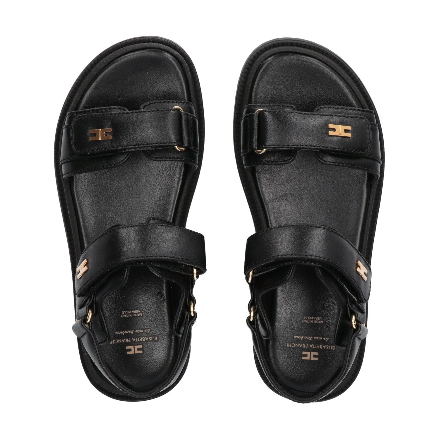 SANDALO VELCRO NERO ELISABETTA FRANCHI - Angel Luxury