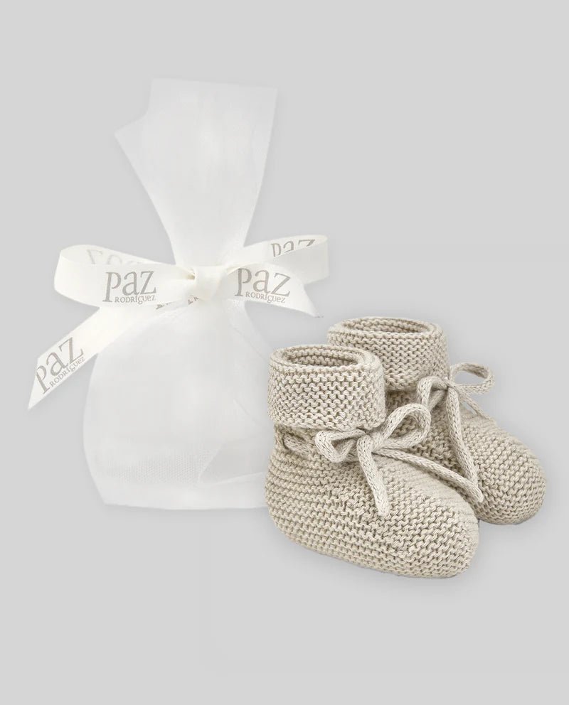 SCARPINE NEONATO IN LANA ANGORA PAZ RODRIGUEZ - Angel Luxury