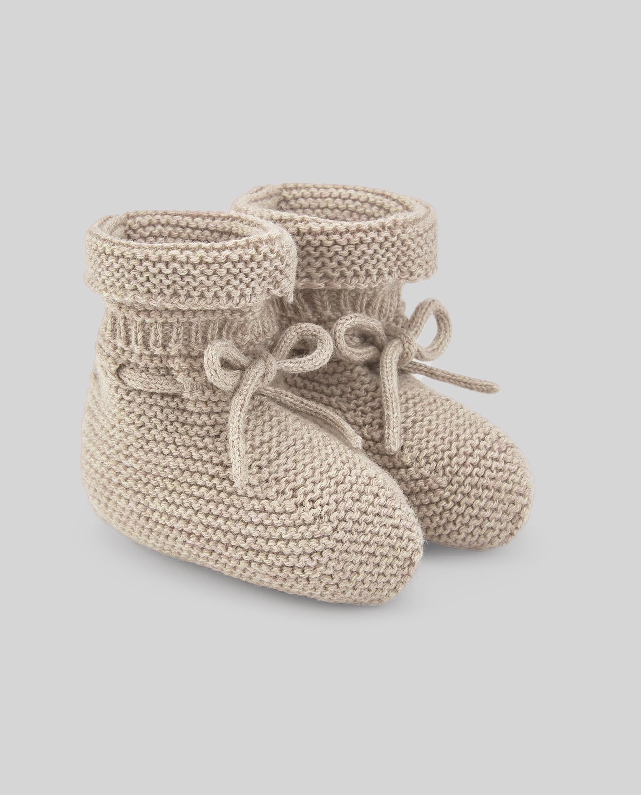 SCARPINE NEONATO IN LANA AVENA PAZ RODRIGUEZ - Angel Luxury