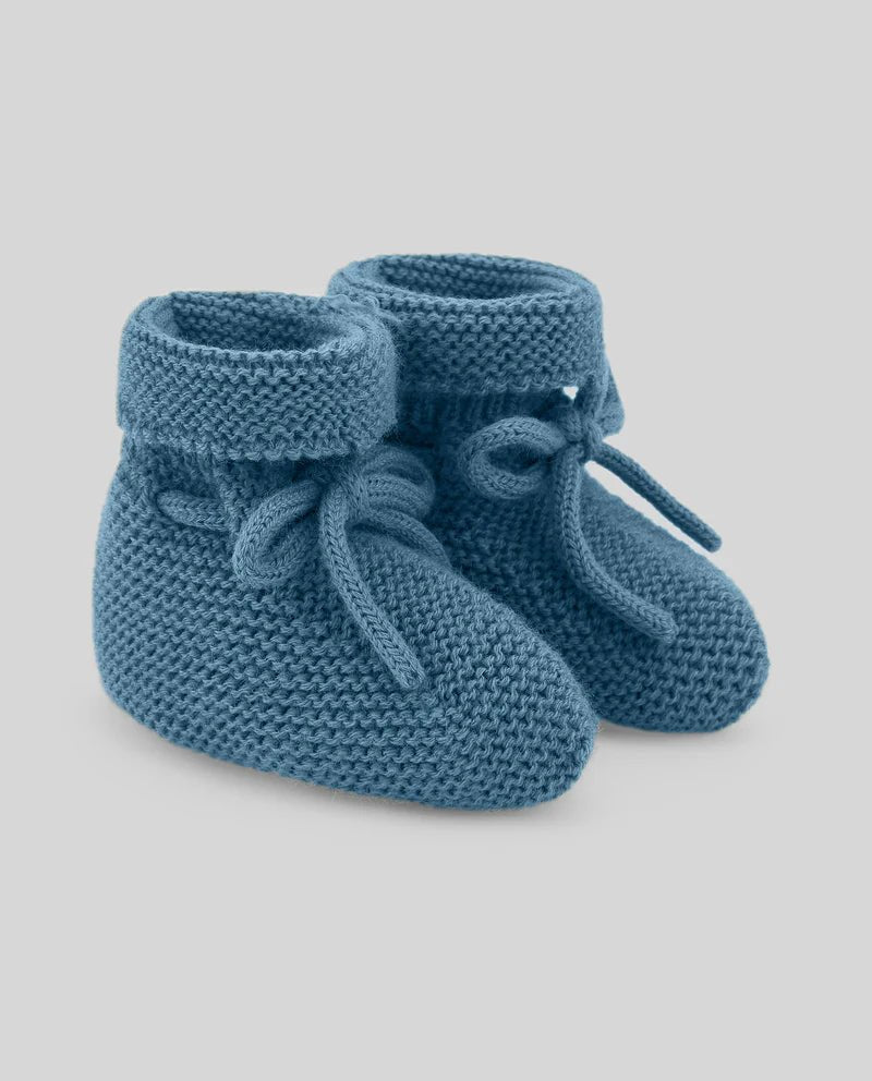 SCARPINE NEONATO IN LANA AZUL NILO PAZ RODRIGUEZ - Angel Luxury