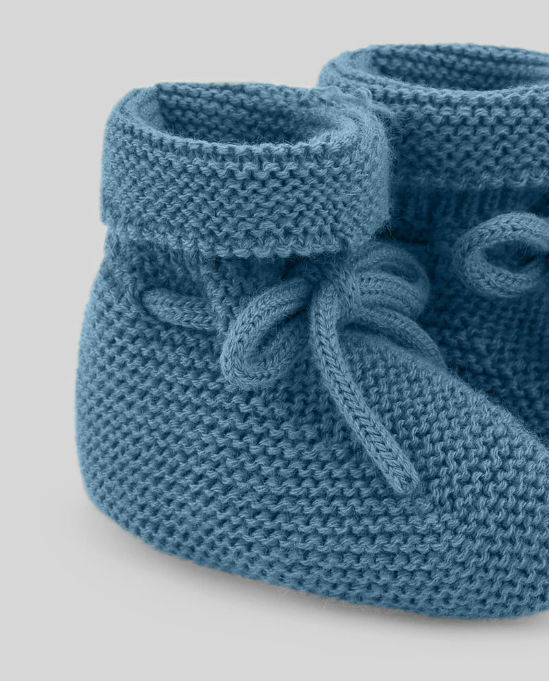 SCARPINE NEONATO IN LANA AZUL NILO PAZ RODRIGUEZ - Angel Luxury
