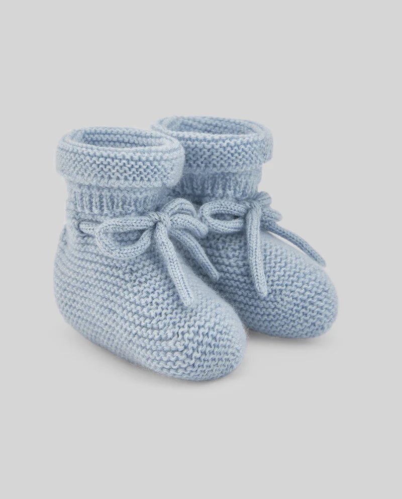 SCARPINE NEONATO IN LANA AZUL TIZA PAZ RODRIGUEZ - Angel Luxury