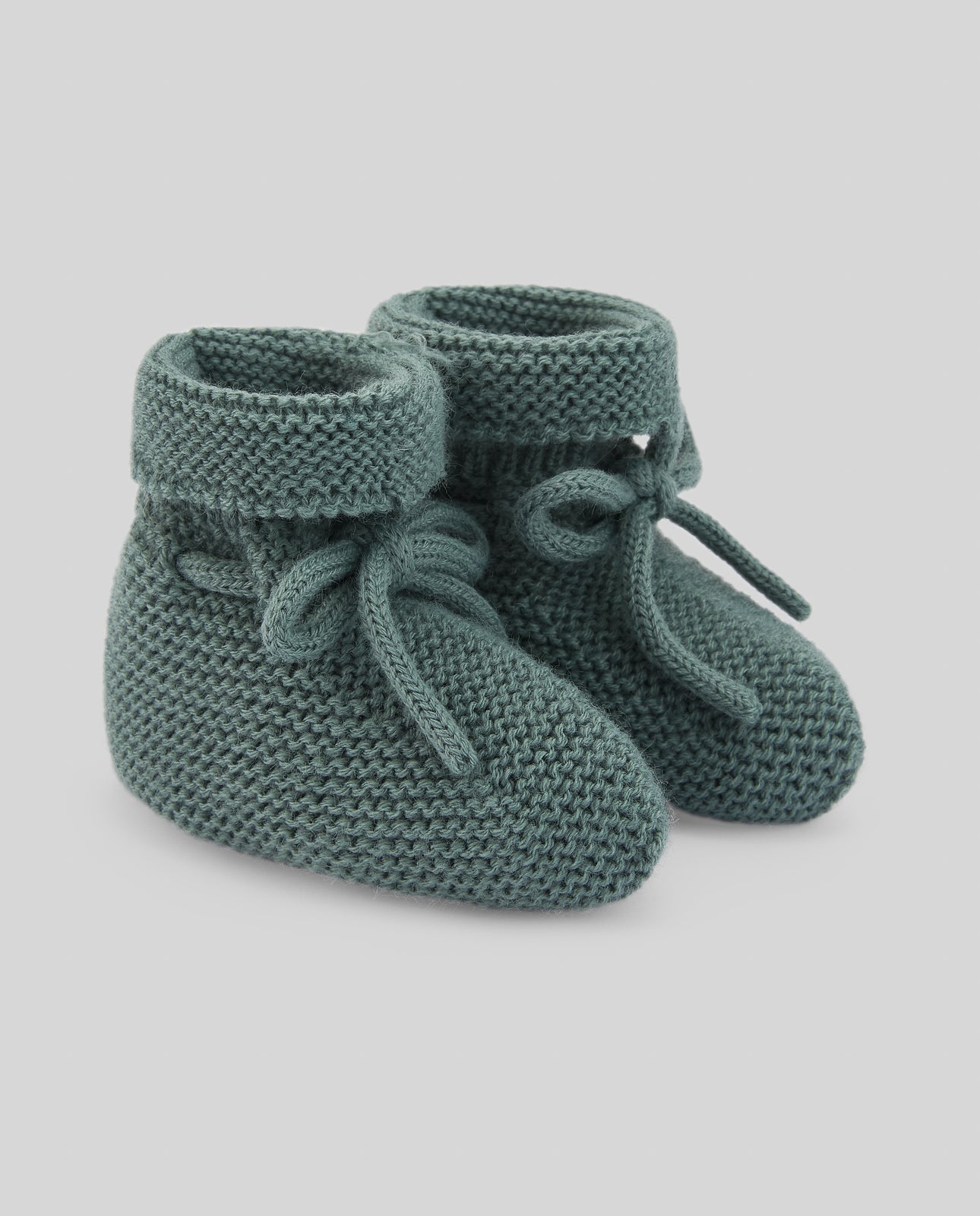 SCARPINE NEONATO IN LANA VERDE ABETO PAZ RODRIGUEZ - Angel Luxury