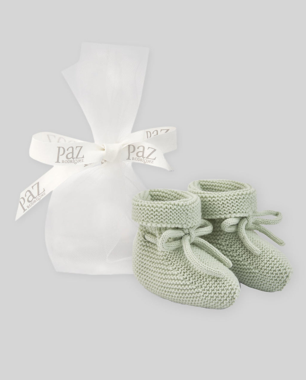 SCARPINE NEONATO IN LANA VERDE PALO PAZ RODRIGUEZ - Angel Luxury