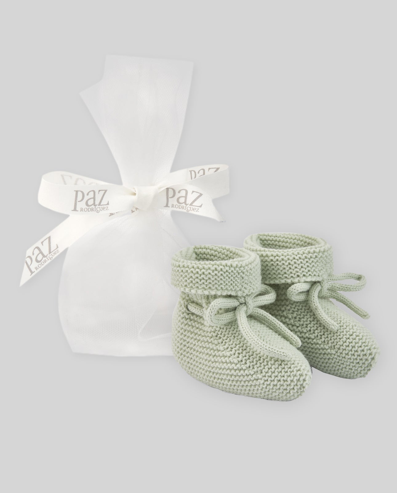 SCARPINE NEONATO IN LANA VERDE PALO PAZ RODRIGUEZ - Angel Luxury
