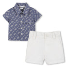 SET CAMICIA+SHORTS BIANCO/BLU HUGO BOSS - Angel Luxury