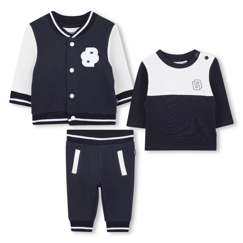 SET DI 3PZ FELPA - PANTALONE E T - SHIRT BIANCO/BLU HUGO BOSS - Angel Luxury