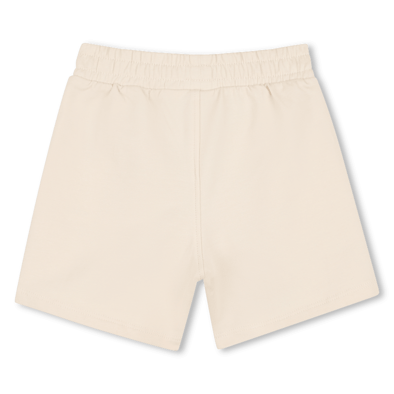 SET DI T - SHIRT+FELPA+BERMUDA BEIGE CON LOGO GOMMATO BIANCO BOSS - Angel Luxury