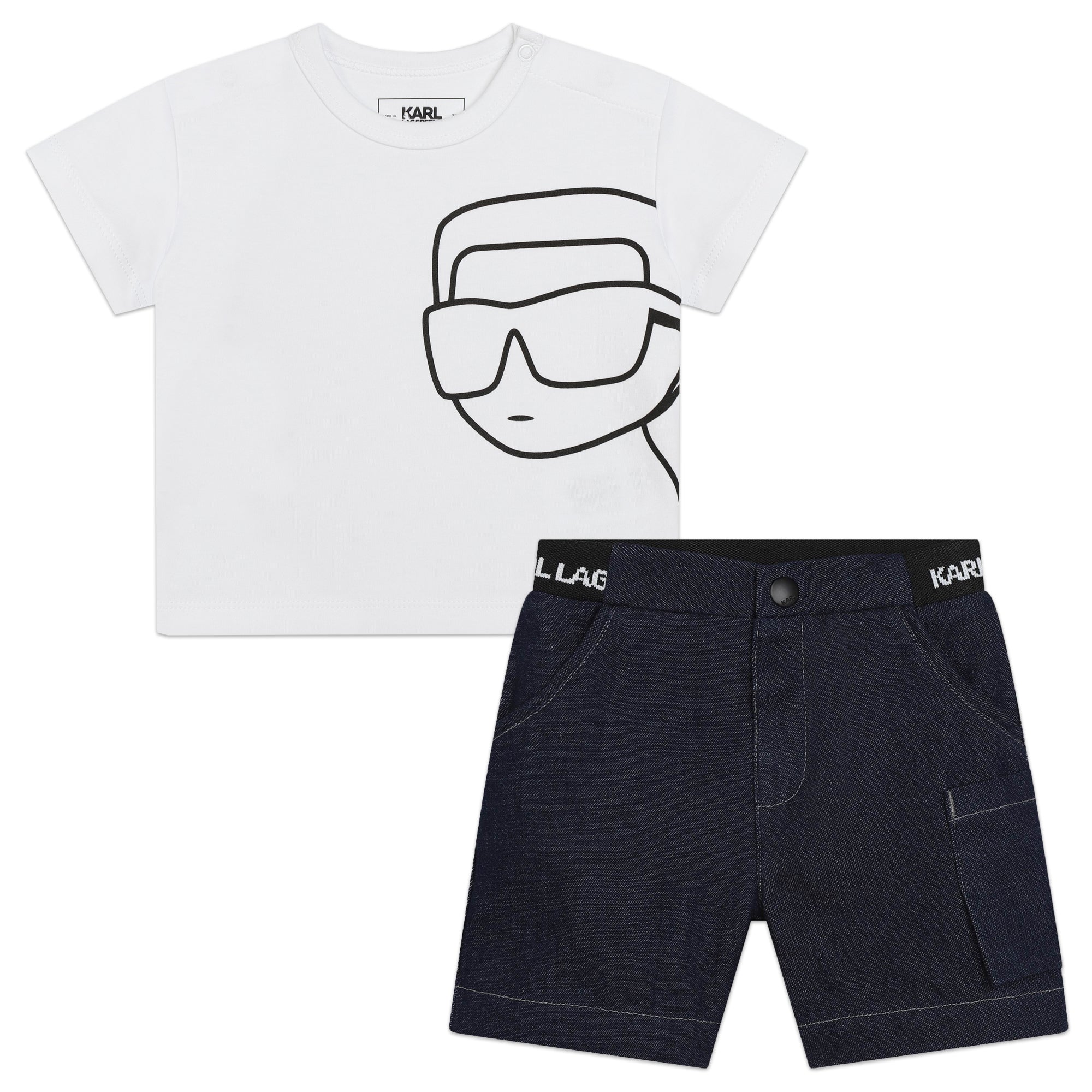 SET T-SHIRT E SHORTS KARL LAGERFELD - Angel Luxury