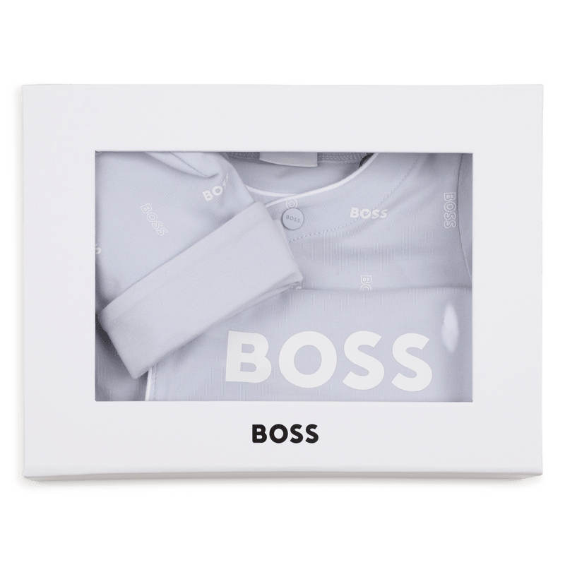 SET TUTINA+BAVETTO+BERRETTO AZZURRO BOSS - Angel Luxury