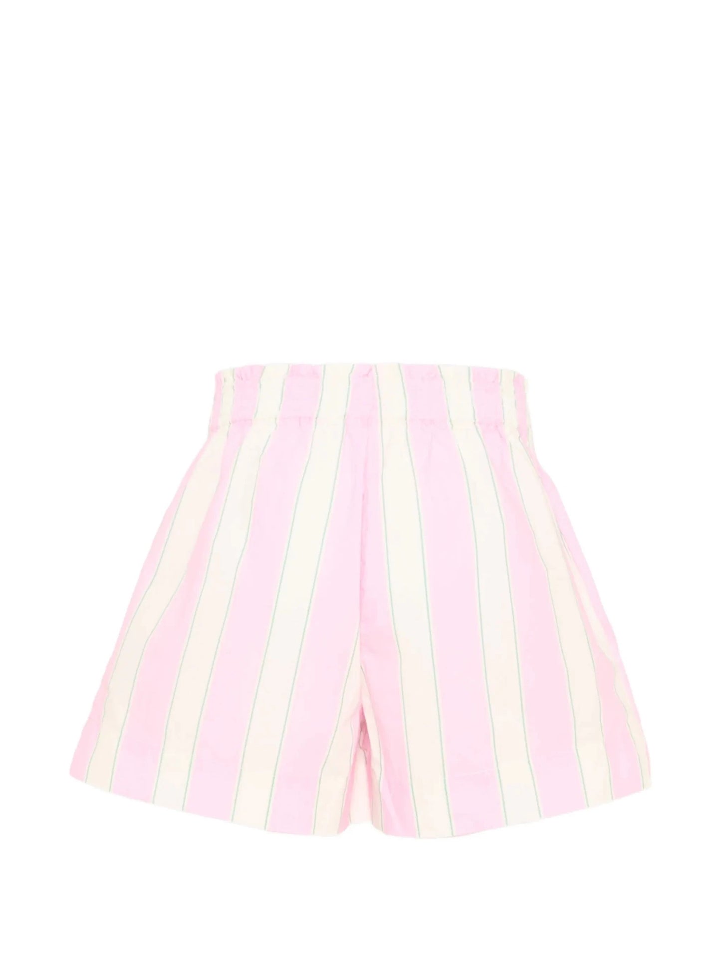 SHORTS A RIGHE ROSA/BIANCO E LOGO BLU MC2 SAINT BARTH - Angel Luxury