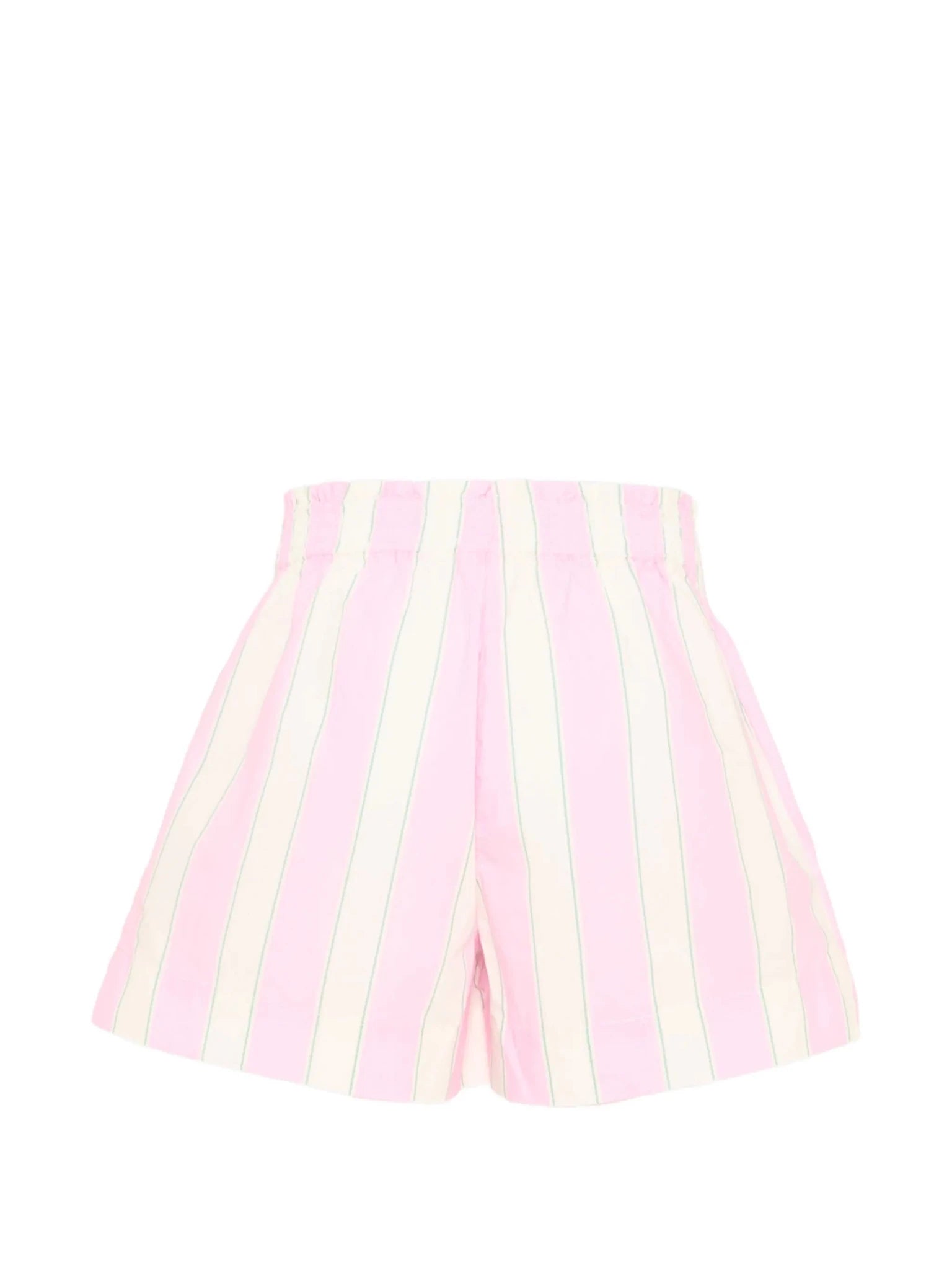 SHORTS A RIGHE ROSA/BIANCO E LOGO BLU MC2 SAINT BARTH - Angel Luxury