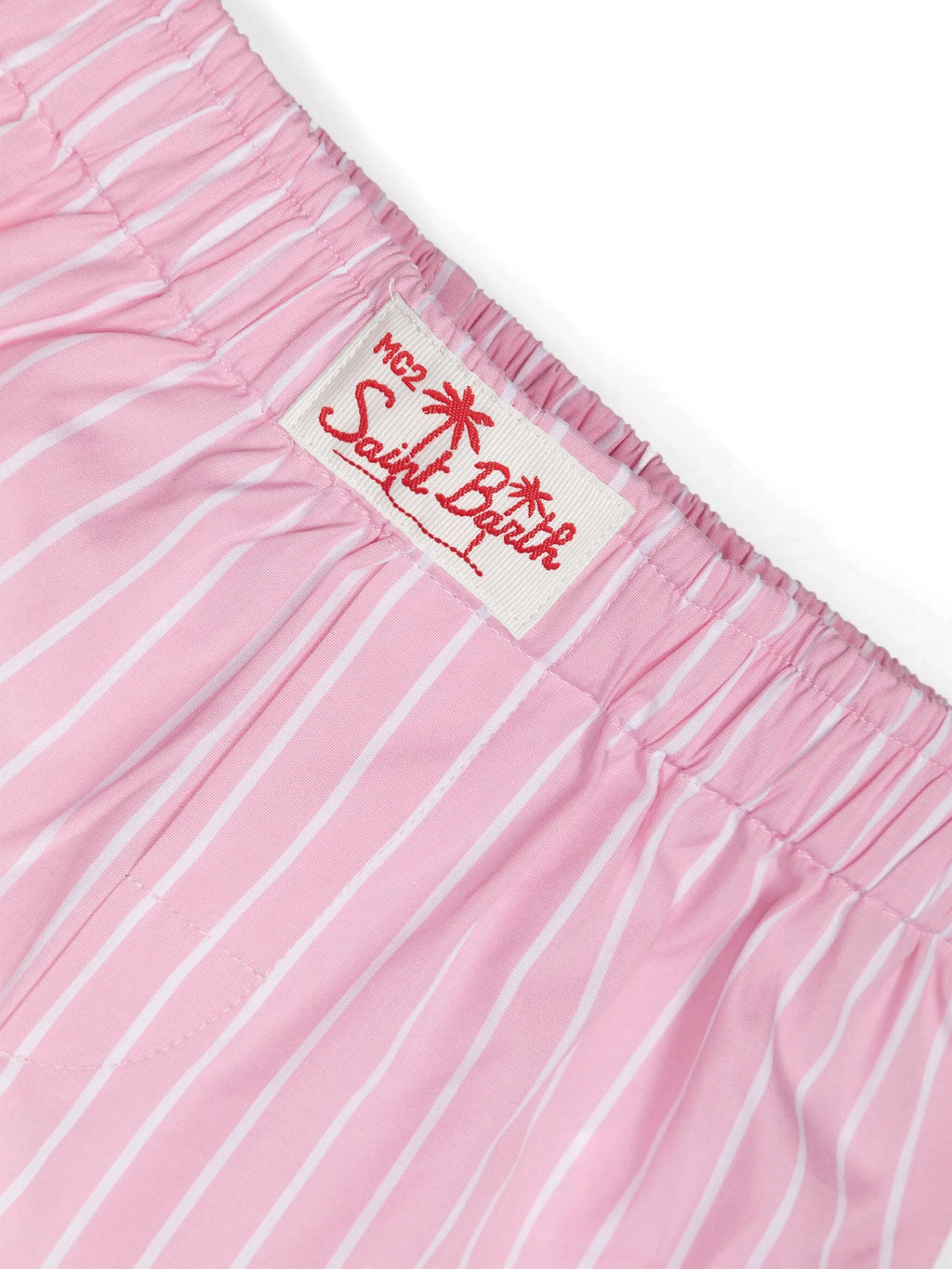 SHORTS A RIGHE ROSA/BIANCO MC2 SAINT BARTH - Angel Luxury