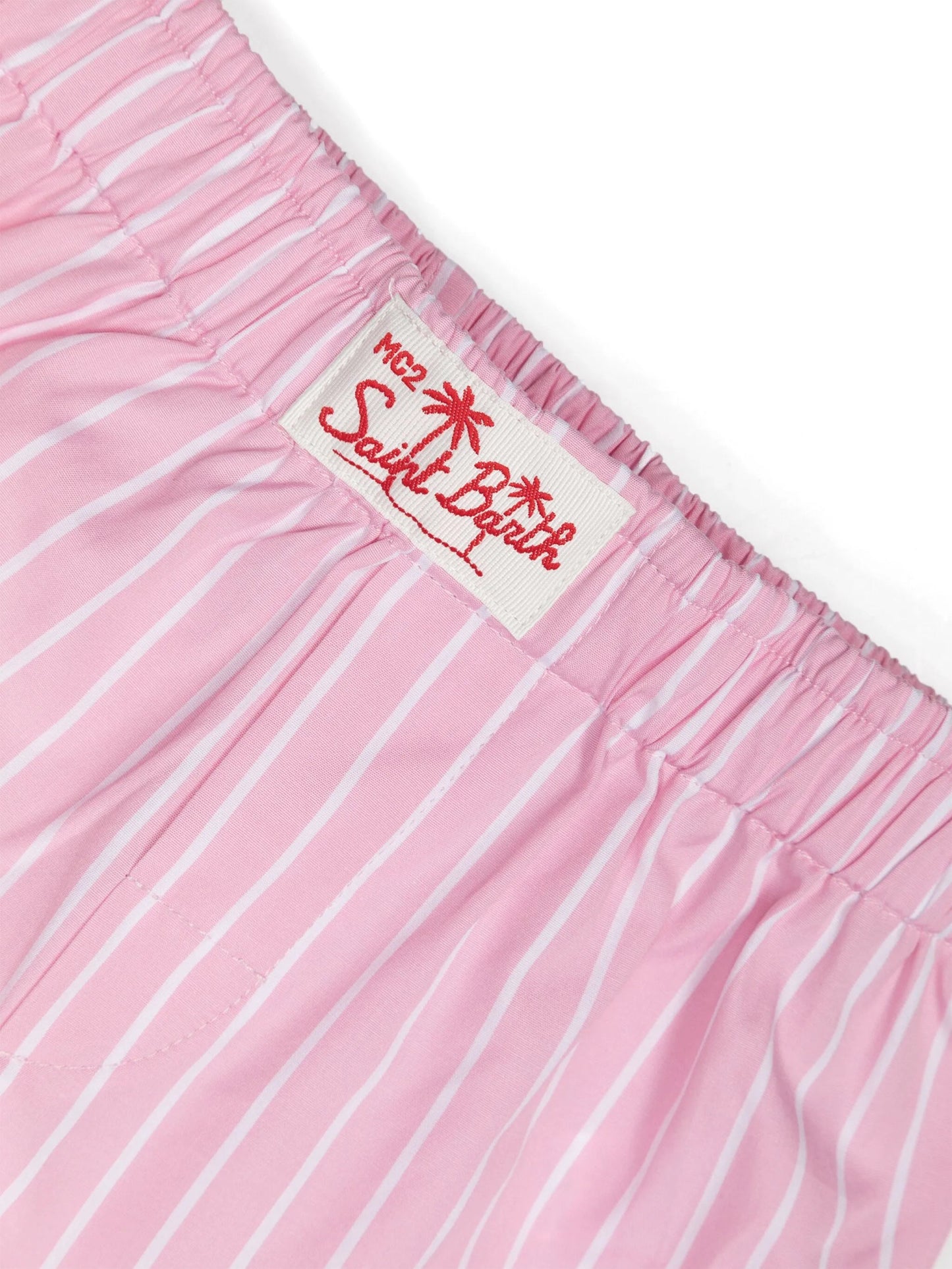 SHORTS A RIGHE ROSA/BIANCO MC2 SAINT BARTH - Angel Luxury