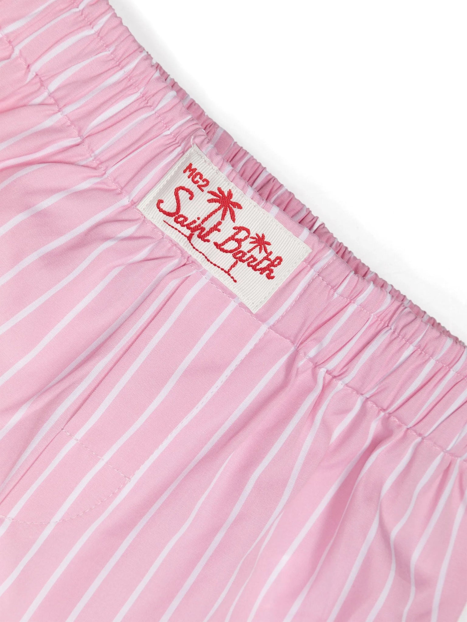 SHORTS A RIGHE ROSA/BIANCO MC2 SAINT BARTH - Angel Luxury