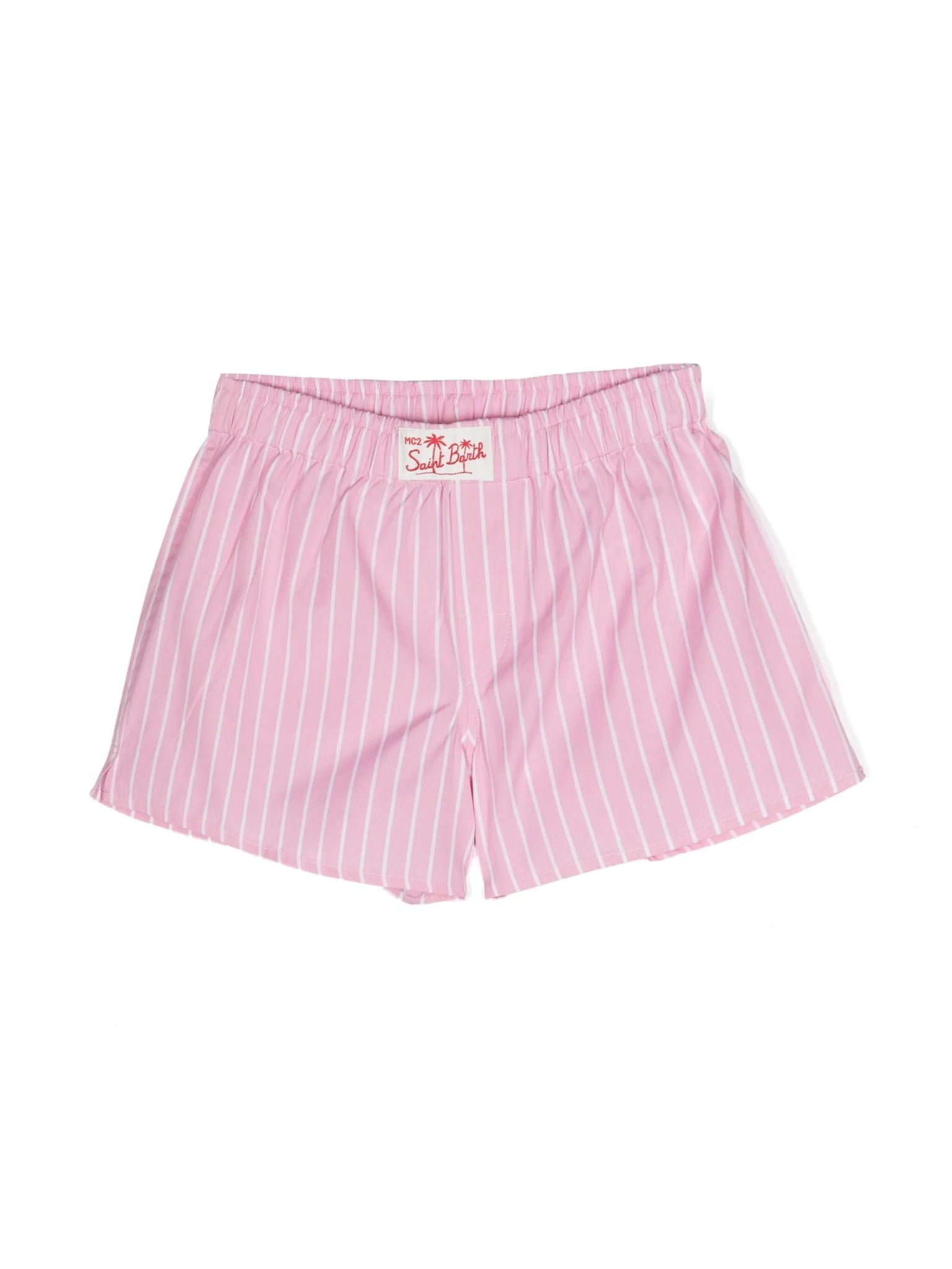 SHORTS A RIGHE ROSA/BIANCO MC2 SAINT BARTH - Angel Luxury
