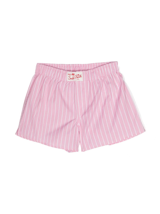 SHORTS A RIGHE ROSA/BIANCO MC2 SAINT BARTH - Angel Luxury