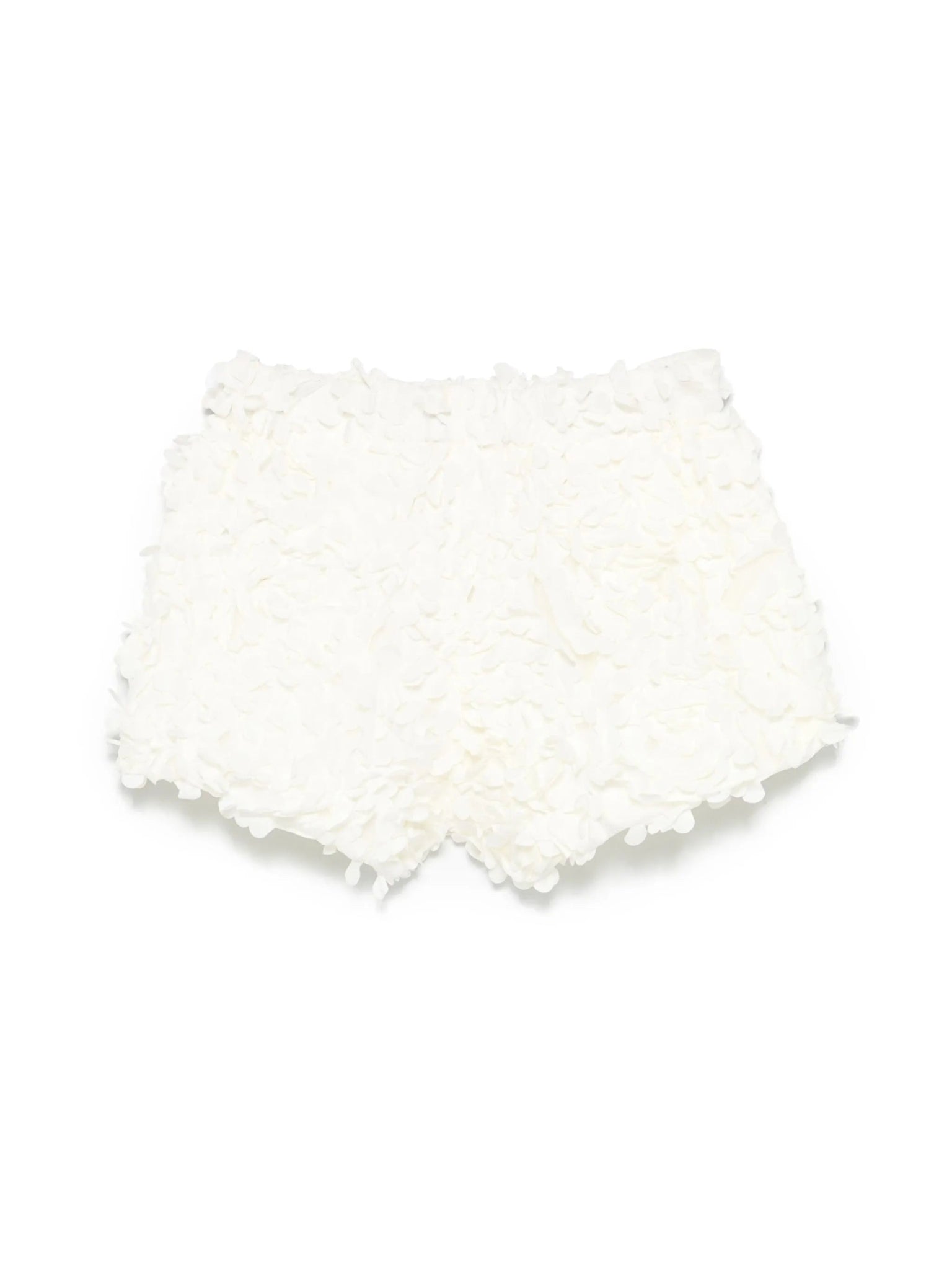 SHORTS BIANCO CON FIORI APPLICATI DOUUOD - Angel Luxury