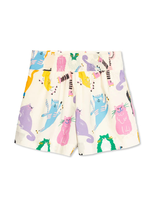 SHORTS BIANCO CON GATTINI STELLA MCCARTNEY - Angel Luxury