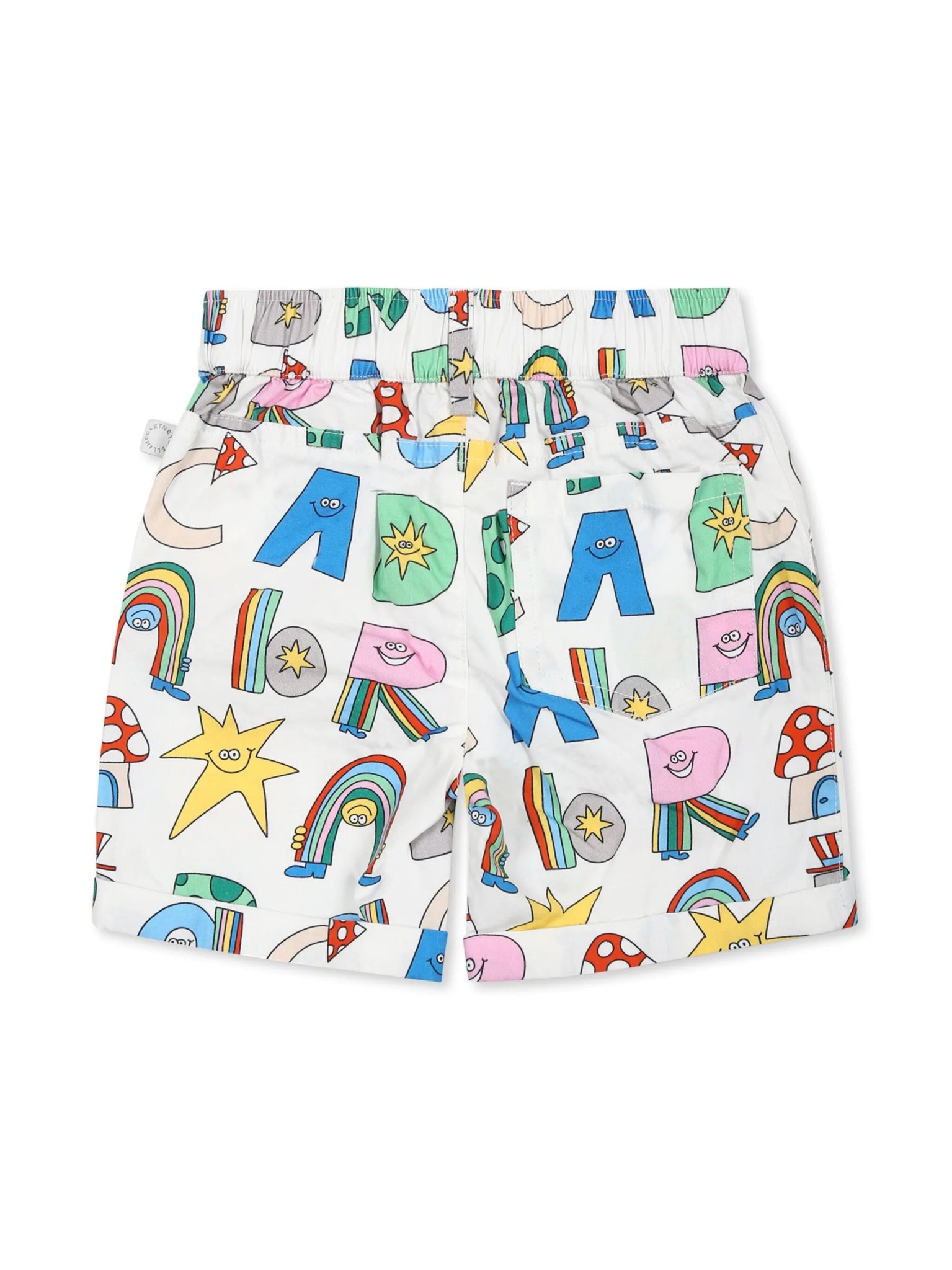 SHORTS BIANCO CON LETTERE ANIMATE STELLA MCCARTNEY - Angel Luxury