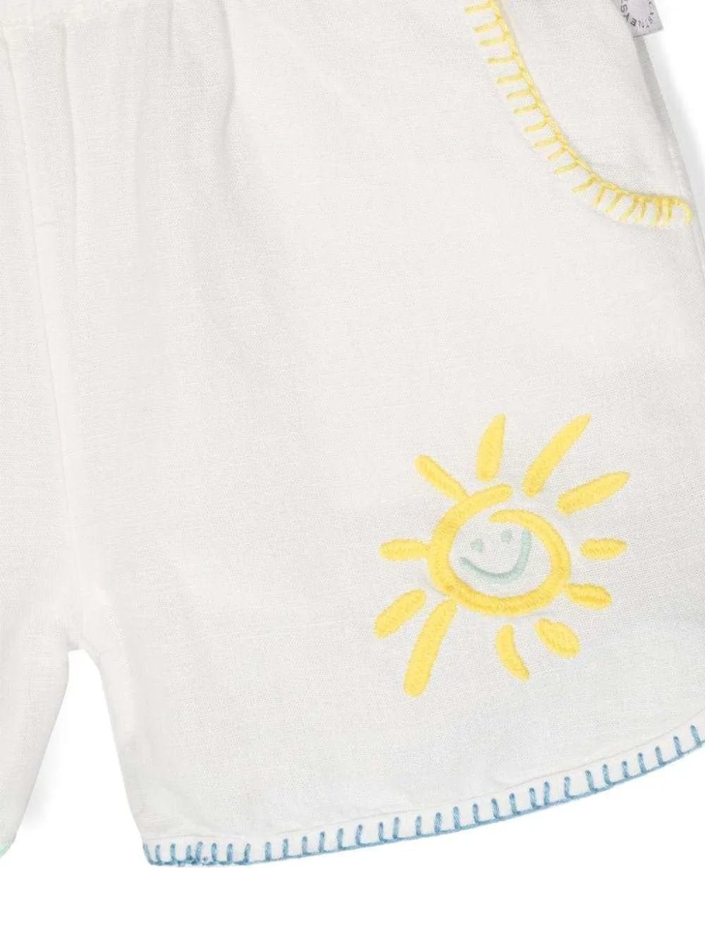 SHORTS BIANCO CON RICAMO STELLA MCCARTNEY - Angel Luxury
