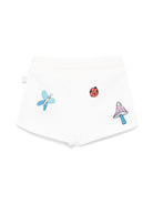 SHORTS BIANCO IN FELPA CON FANTASIA STELLA MCCARTNEY - Angel Luxury