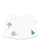 SHORTS BIANCO IN FELPA CON FANTASIA STELLA MCCARTNEY - Angel Luxury