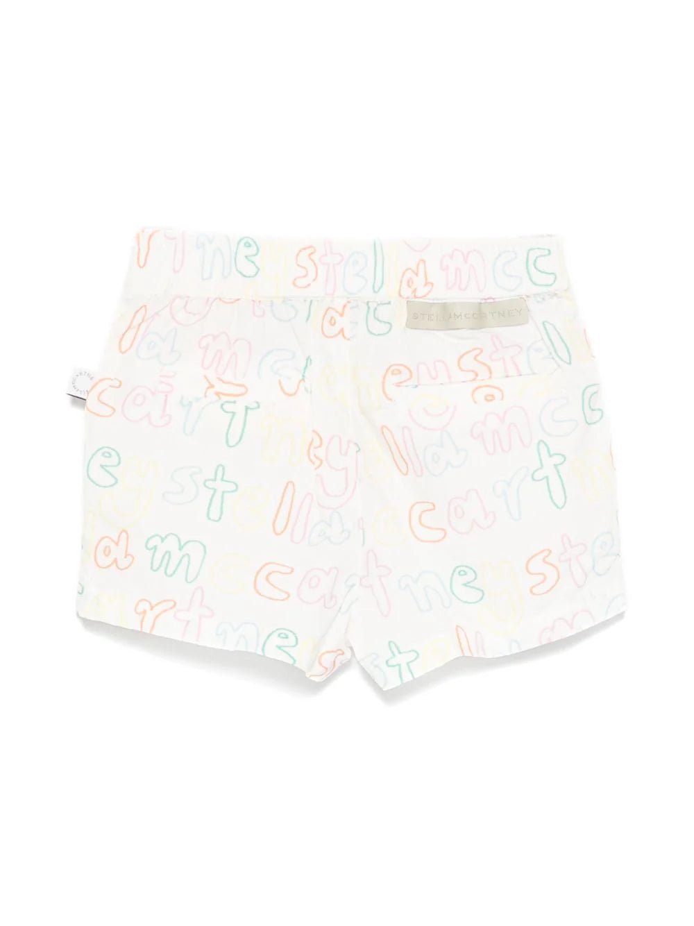 SHORTS BIANCO LOGATO MULTICOLOR STELLA MCCARTNEY - Angel Luxury