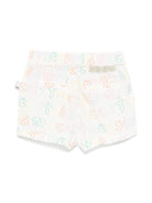 SHORTS BIANCO LOGATO MULTICOLOR STELLA MCCARTNEY - Angel Luxury