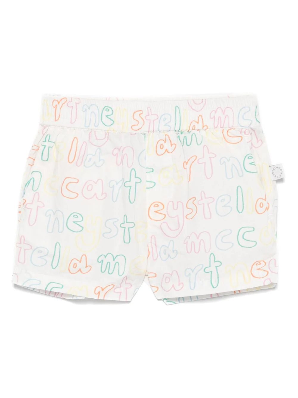 SHORTS BIANCO LOGATO MULTICOLOR STELLA MCCARTNEY - Angel Luxury