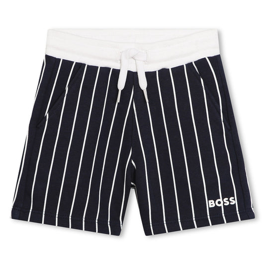 SHORTS BLU A RIGHE HUGO BOSS - Angel Luxury