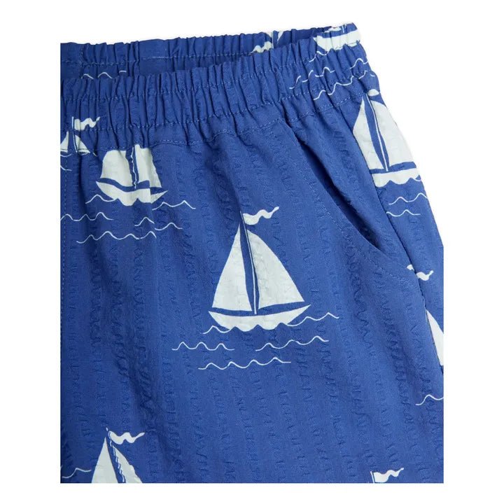 SHORTS BLU CON BARCHE MINI RODINI - Angel Luxury