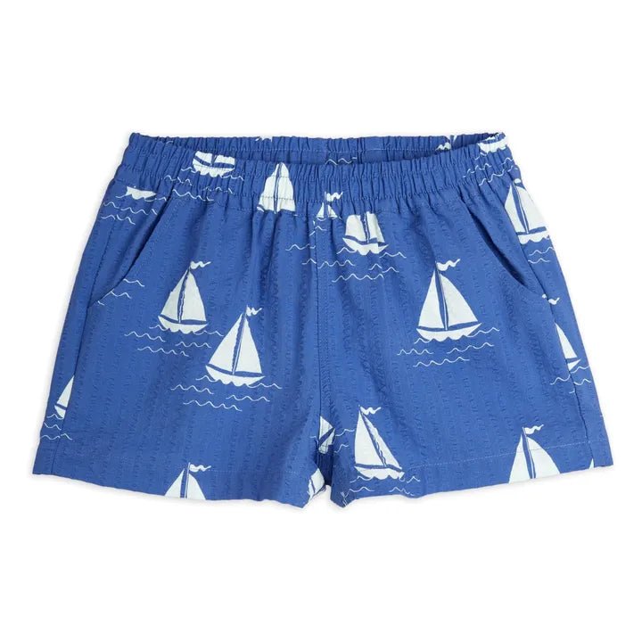 SHORTS BLU CON BARCHE MINI RODINI - Angel Luxury
