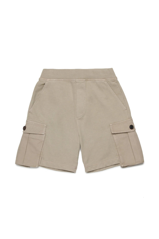 SHORTS CARGO IN FELPA FANGO DSQUARED2 - Angel Luxury