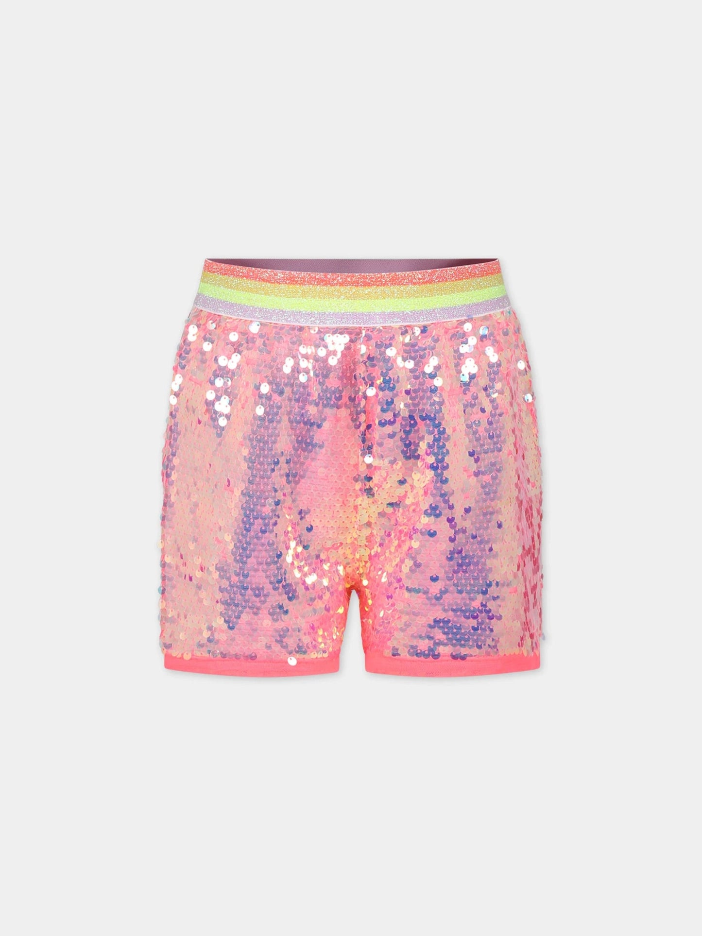 SHORTS CASUAL ROSA PER BAMBINA CON PAIETTES BILLIEBLUSH - Angel Luxury