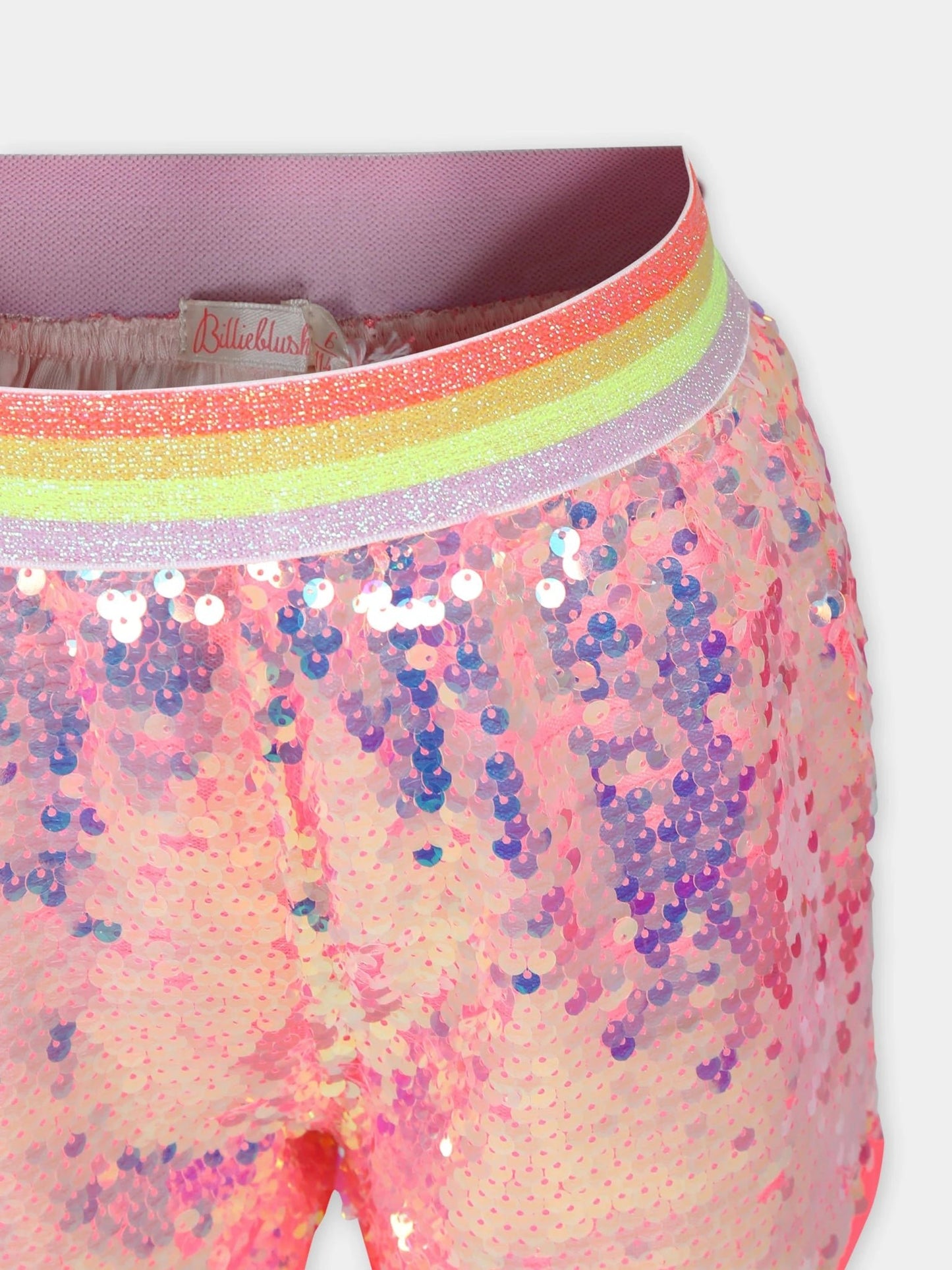 SHORTS CASUAL ROSA PER BAMBINA CON PAIETTES BILLIEBLUSH - Angel Luxury