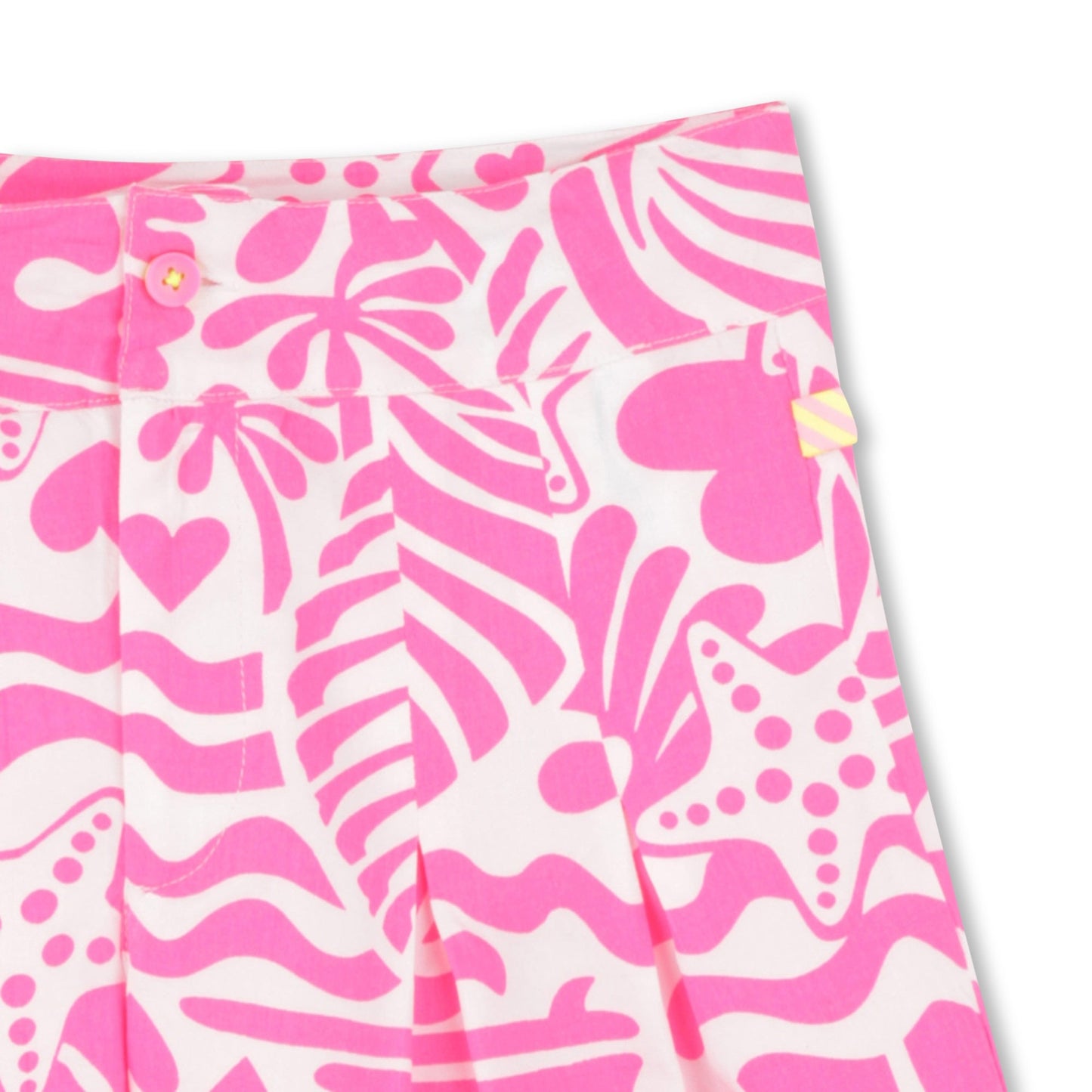 SHORTS CON FANTASIA BIANCO - ROSA FLUO BILLIEBLUSH - Angel Luxury