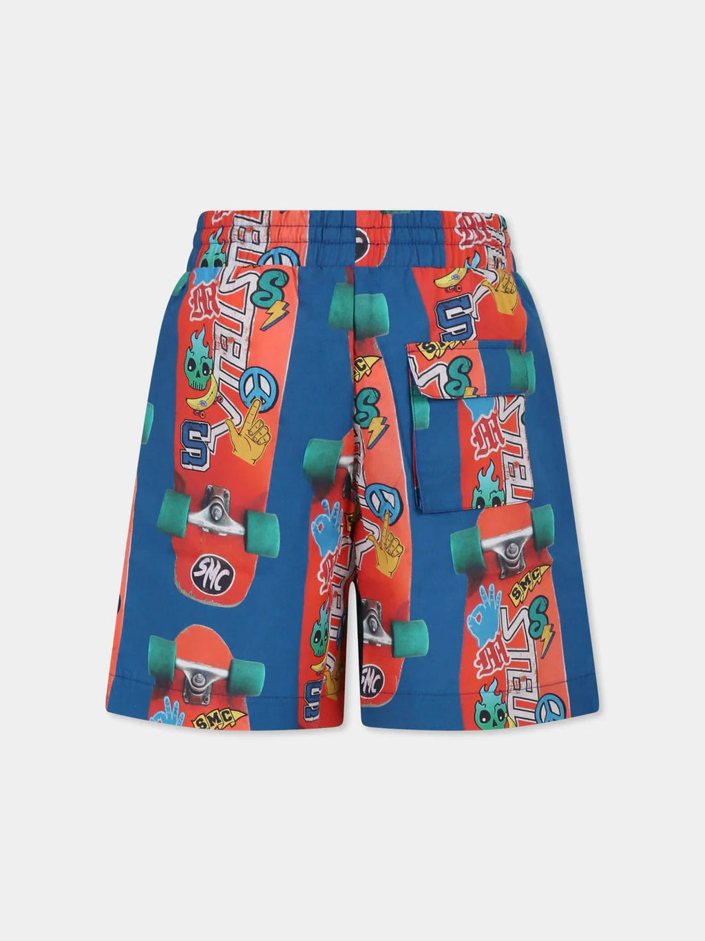 SHORTS CON FANTASIA BLU/ROSSO STELLA MCCARTNEY - Angel Luxury