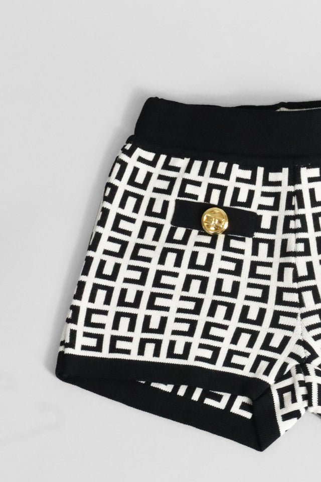Shorts Elisabetta Franchi labirinto nero - Angel Luxury