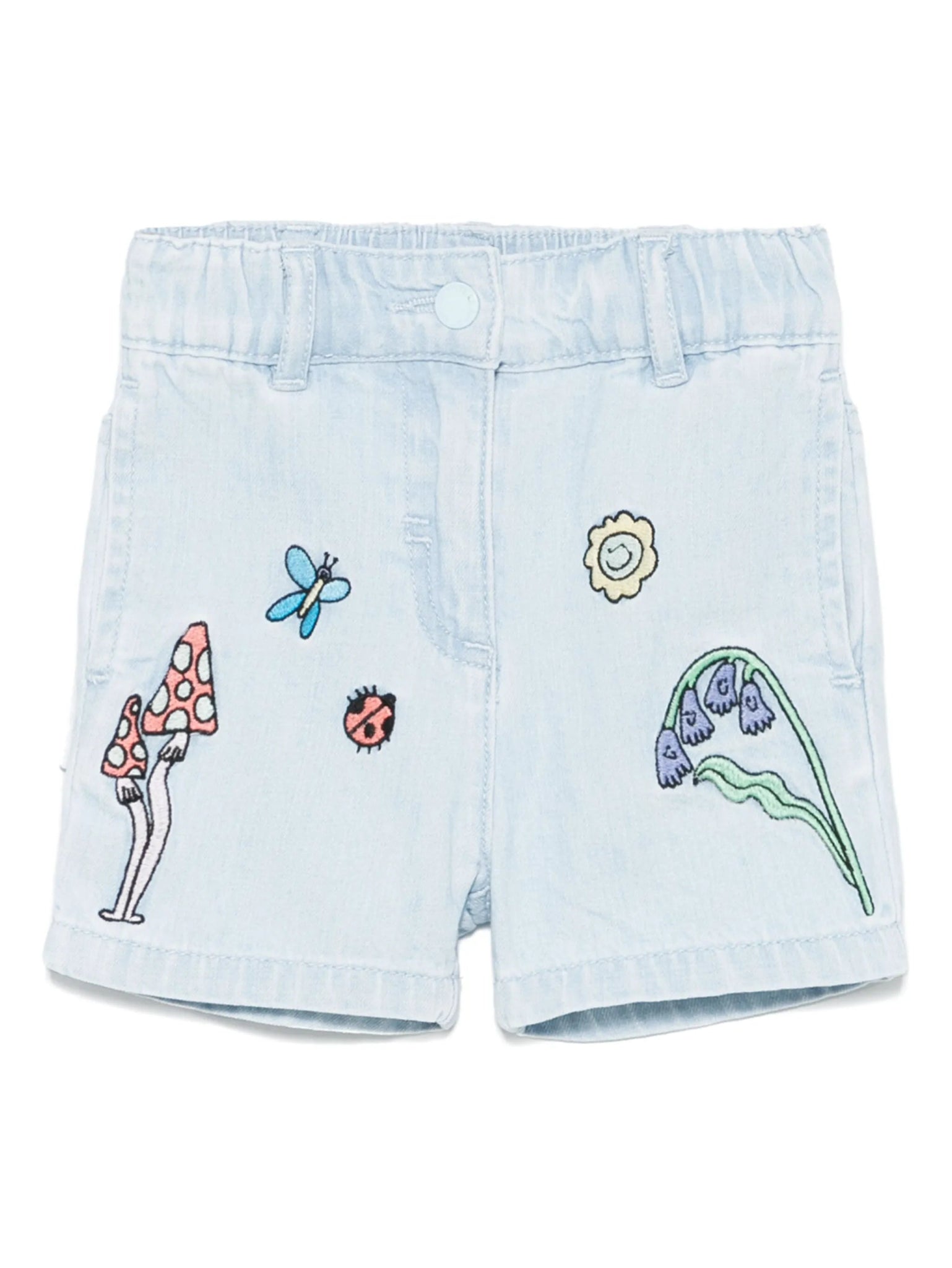 SHORTS IN DENIM CHIARO CON FANTASIA STELLA MCCARTNEY - Angel Luxury