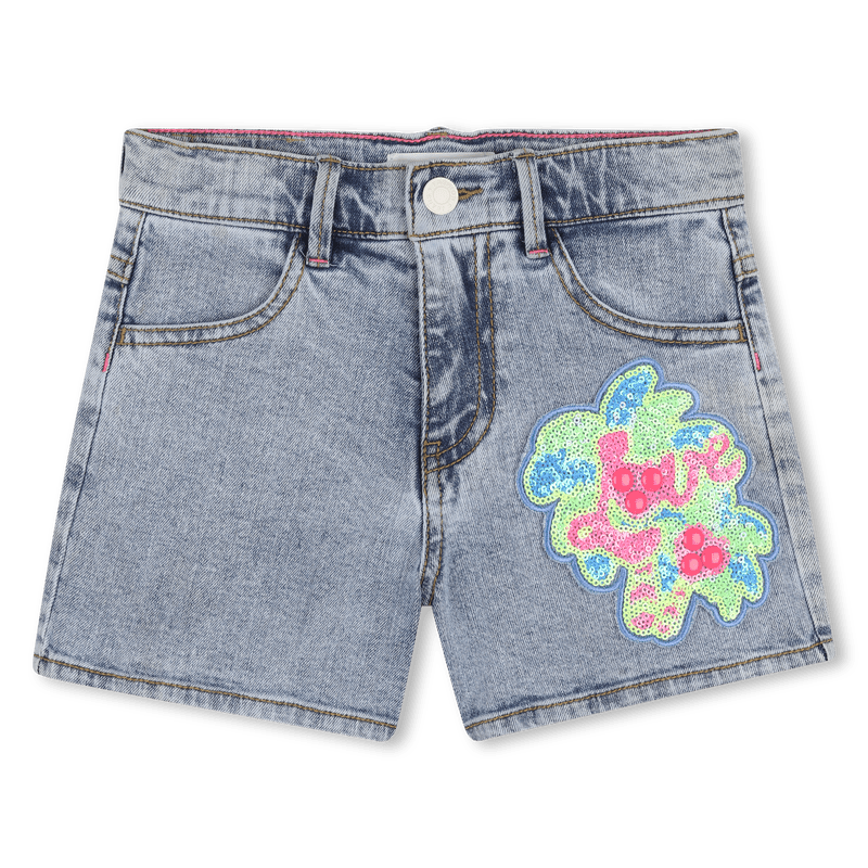 SHORTS IN DENIM CON FANTASIA IN PAILETTES BILLIEBLUSH - Angel Luxury