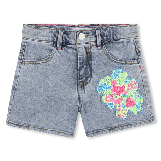 SHORTS IN DENIM CON FANTASIA IN PAILETTES BILLIEBLUSH - Angel Luxury